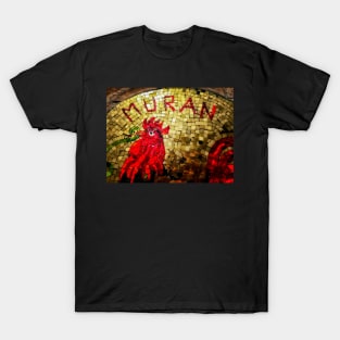 Red and Gold Mosaic Cockerel T-Shirt